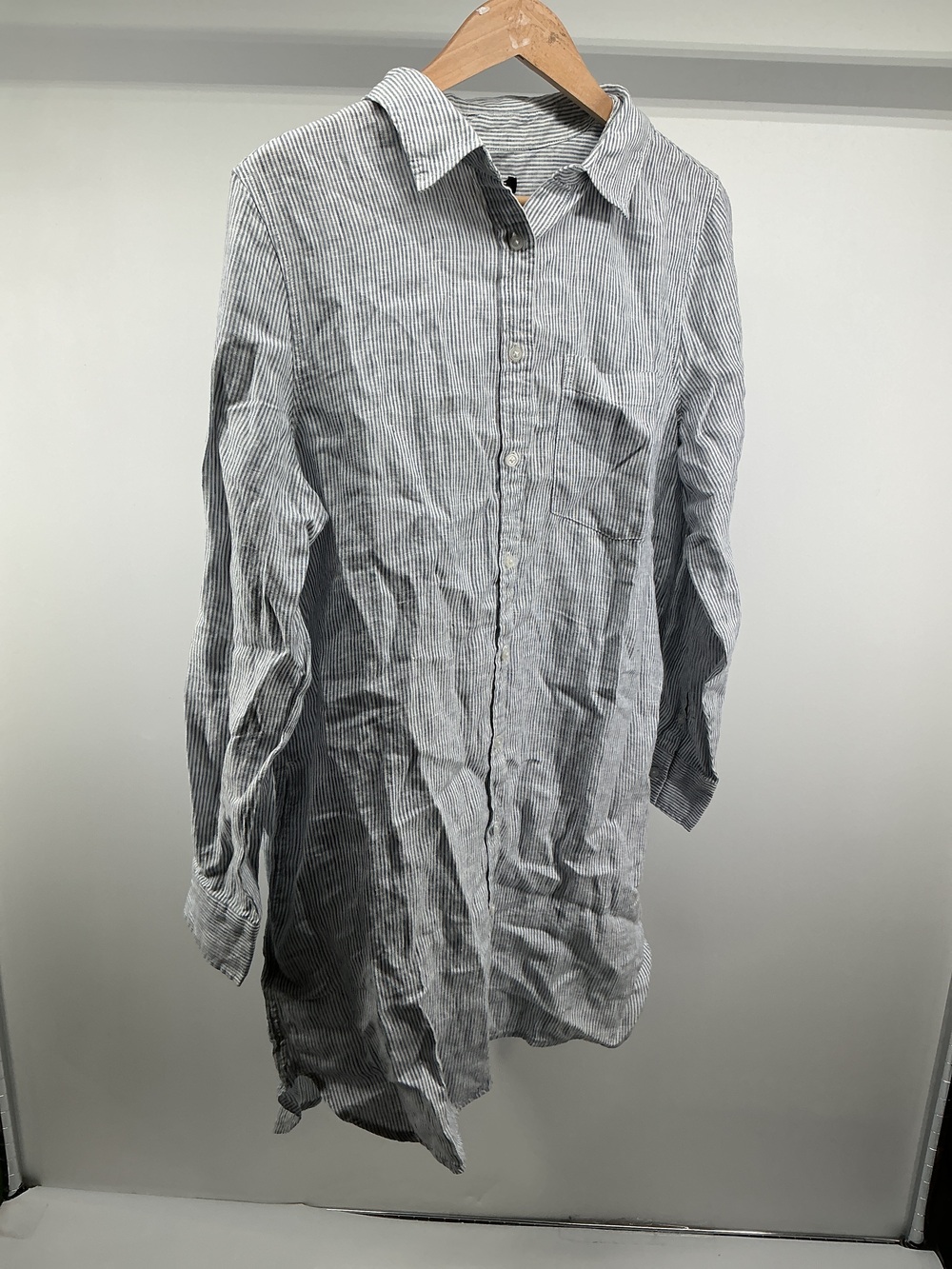 100% European Linen Shirt Dress